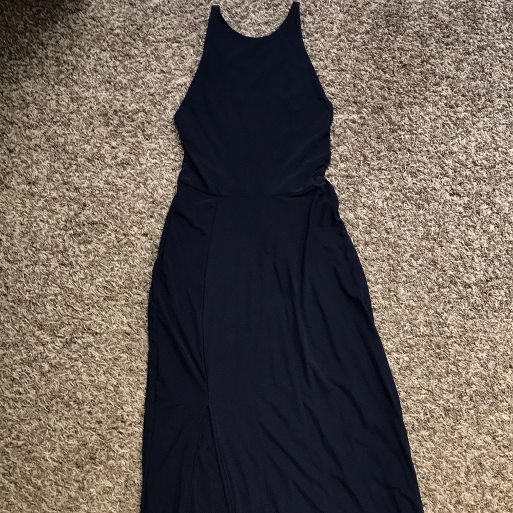 Slinky side split maxi dress